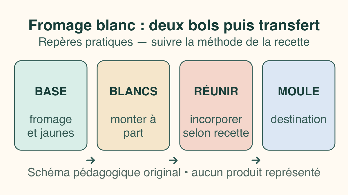 Gâteau au fromage blanc : préparer le transfert d’une pâte souple